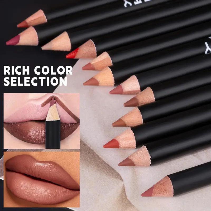 Multicolor Long Lasting Lip Liner Pencil, EasyColoring Glossy , Velvet Matte Finish LiquidLip Gloss Matte Liquid Lipstick, DurableFormulation Summer Makeup,Cosmetic,Lip LinerSet Eyeliner Lipliner Pearl Water Proof Moisturizer Hydrate Moisture Moisturizing