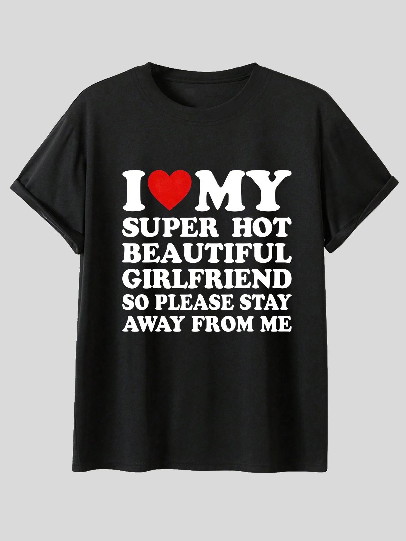 Men's Cotton Round Neck Short Sleeve Graphic Tee, Casual Fitted Valentine's Day Gift, Comfortable Multifunctional Daily Wear