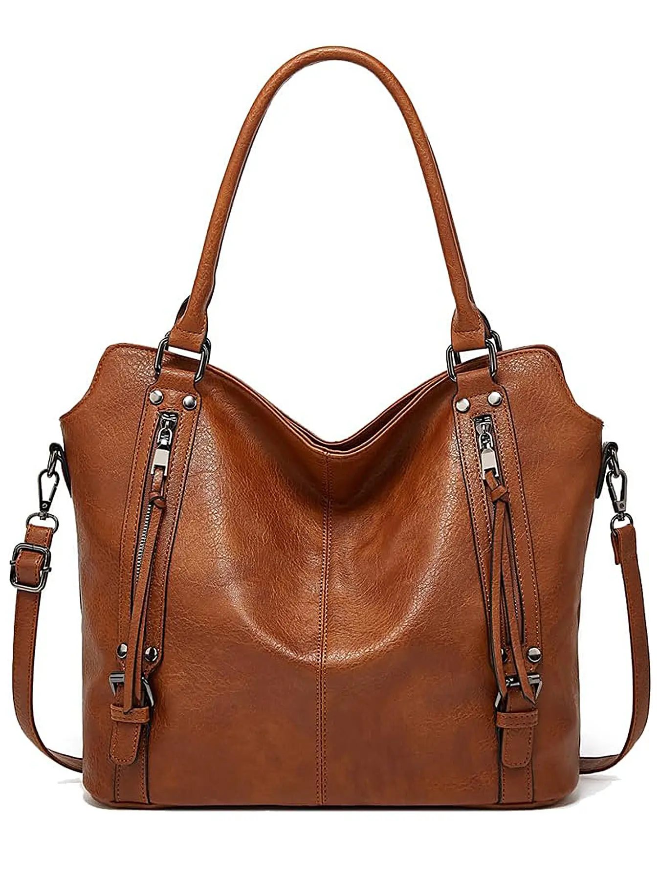 Women's Artificial Leather Tote Bag, Zipper Crossbody Shoulder Bag, Crossbody Purse Handbags, Large Capacity Handbag for Work and Office, Commuter Mom Bag, Commuter Purses, Mother's Day Gift #GLOBAL PICKS