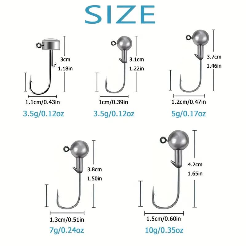 Fishing Hook Set, 50pcs/box Fishing Hook with Storage Box, Durable Metal Structure Fishing Hook, Outdoor Fishing Accessories