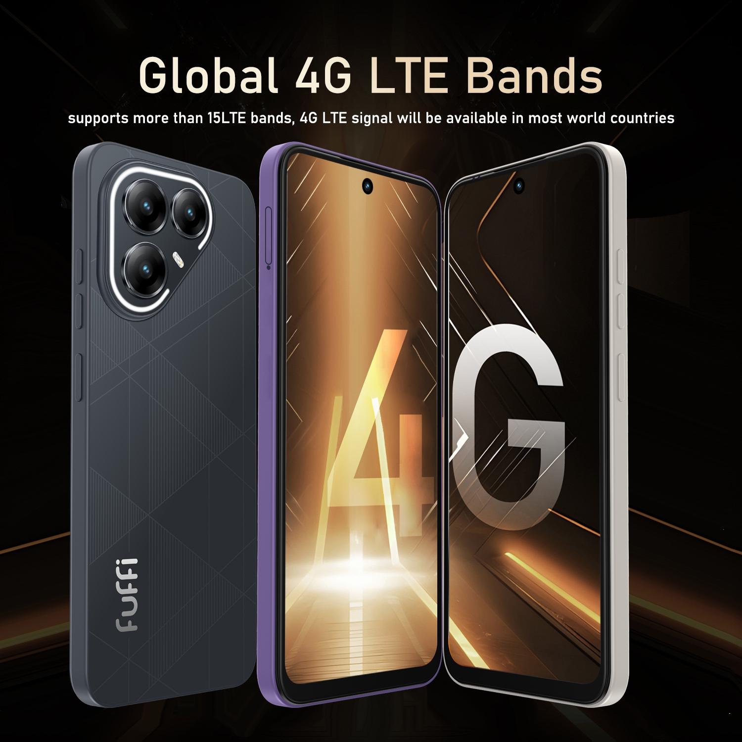 FUFFi-LED Glowing Phone, 6.67 Inch Display, 5+16mp Camera, 4+32GB Memory, 4400mah Battery, Android 12.0, Dual Sim 4g Smartphone