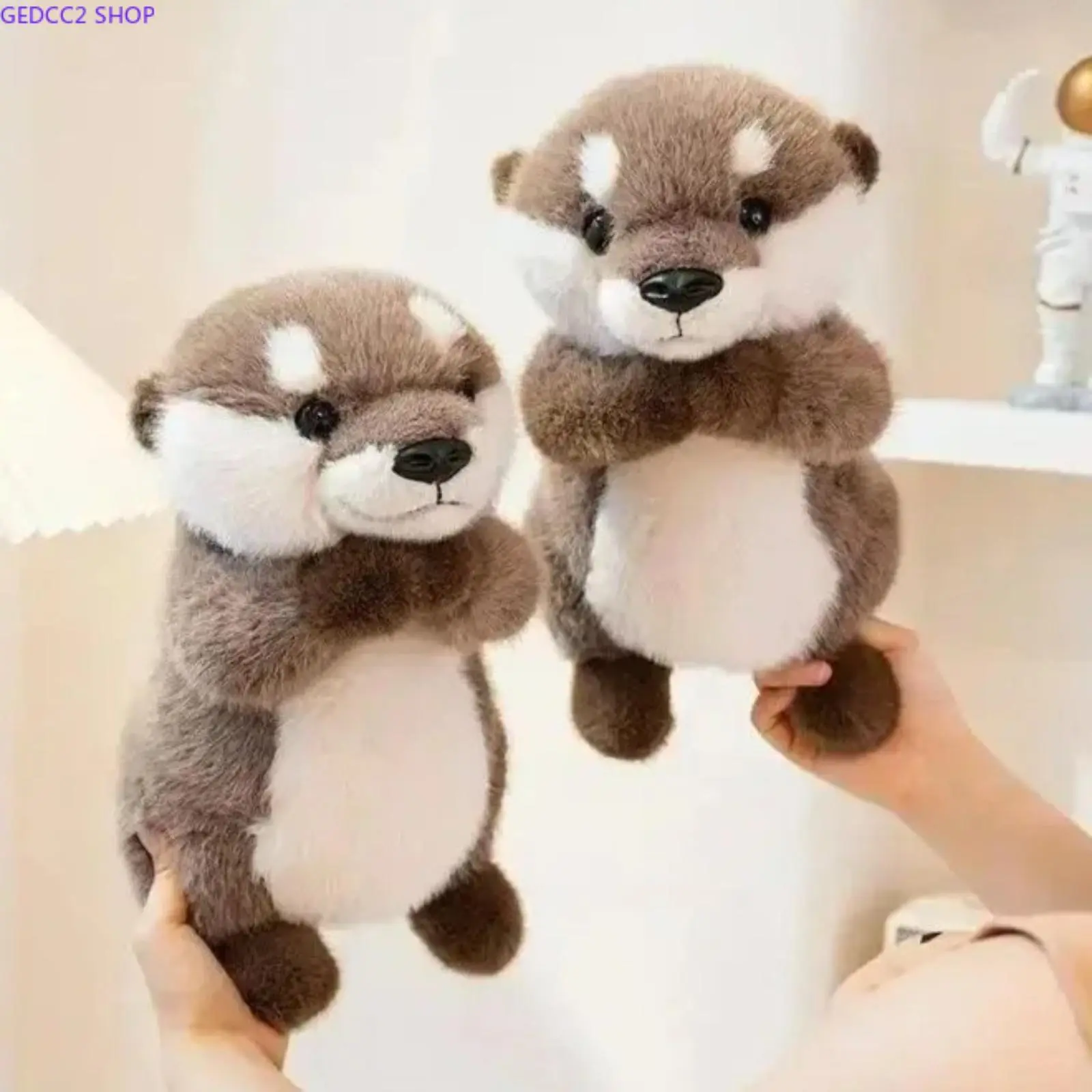 Cute Sea Otter Plush Toy for Kids, Ultra Soft Fluffy Stuffed Animal, Huggable Animal Doll for Bedroom Decor, Bedtime Companion & Gift
