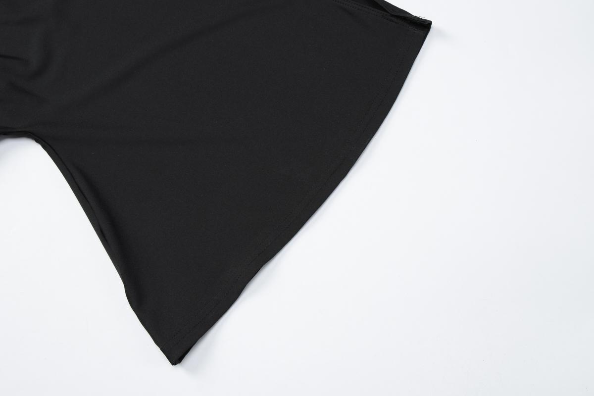 Women's Plain Split Short Sleeves Tie-back V Neck T-shirt Top, Solid Color Ruched Lace-up Slim Fit Crop Top, Party Club Date Holiday Music Festival Daily Casual Tshirts Tees Blouse Shirt Tops For Ladies All Seasons Summer Fashion Clothes Wear Basic