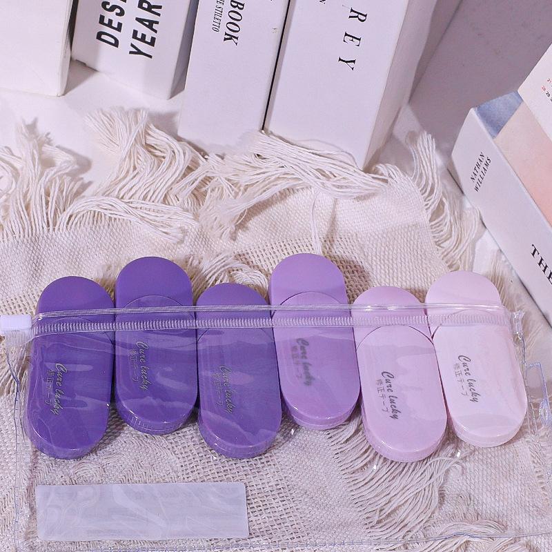 6pcs Macaron Color Mini Correction Tape Set, Soft Colors, Portable and Stylish, Light Blue, Mint, Lavender, Sky Blue, Smooth Finish, Ideal Gift