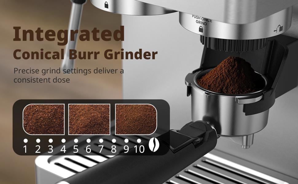 AIRMSEN Espresso Coffee Machine with Grinder,20 Bar,Household Stainless Steel, Professional Espresso Maker with Removable Water Tank,Milk Frother BCM2316 AIRMSEN Espresso Coffee Machine with Grinder,20 Bar,Household Stainless Steel, Professional Espresso Maker with Removable Water Tank,Milk Frother BCM2316