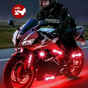 Nilight 12PCS Motorcycle RGB LED Light Kit with Dual RF Wireless Remote Controllers, Waterproof, Multi-Color, for Harley Davidson Motorbike Nilight 12PCS Motorcycle RGB LED Light Kit with Dual RF Wireless Remote Controllers, Waterproof, Multi-Color, for Harley Davidson Motorbike