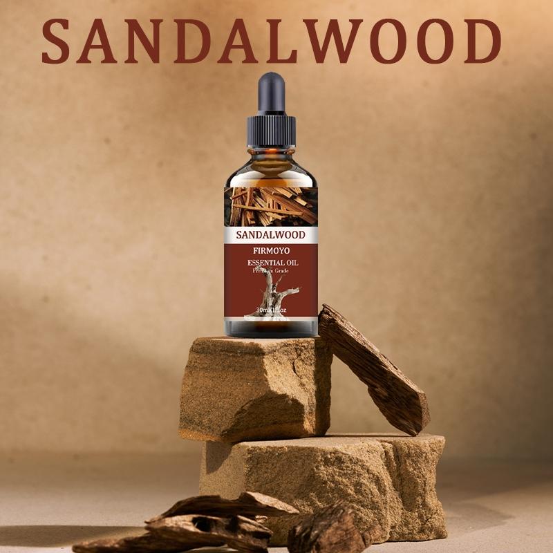 Sandalwood Essential Oil, 30 ml / 1 fl. oz. Pure plant-derived sandalwood essential oil, scented oils, aromatherapy natural, Plant based oils. Hydrates, repairs, and softens the skin. Suitable for both face and body. Ideal for home aromatherapy