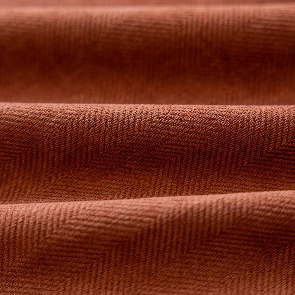 1pc Solid Herringbone Chenille Curtain, American Style Simple Perforated Curtain, Polyester Home Finished Perforated Curtain