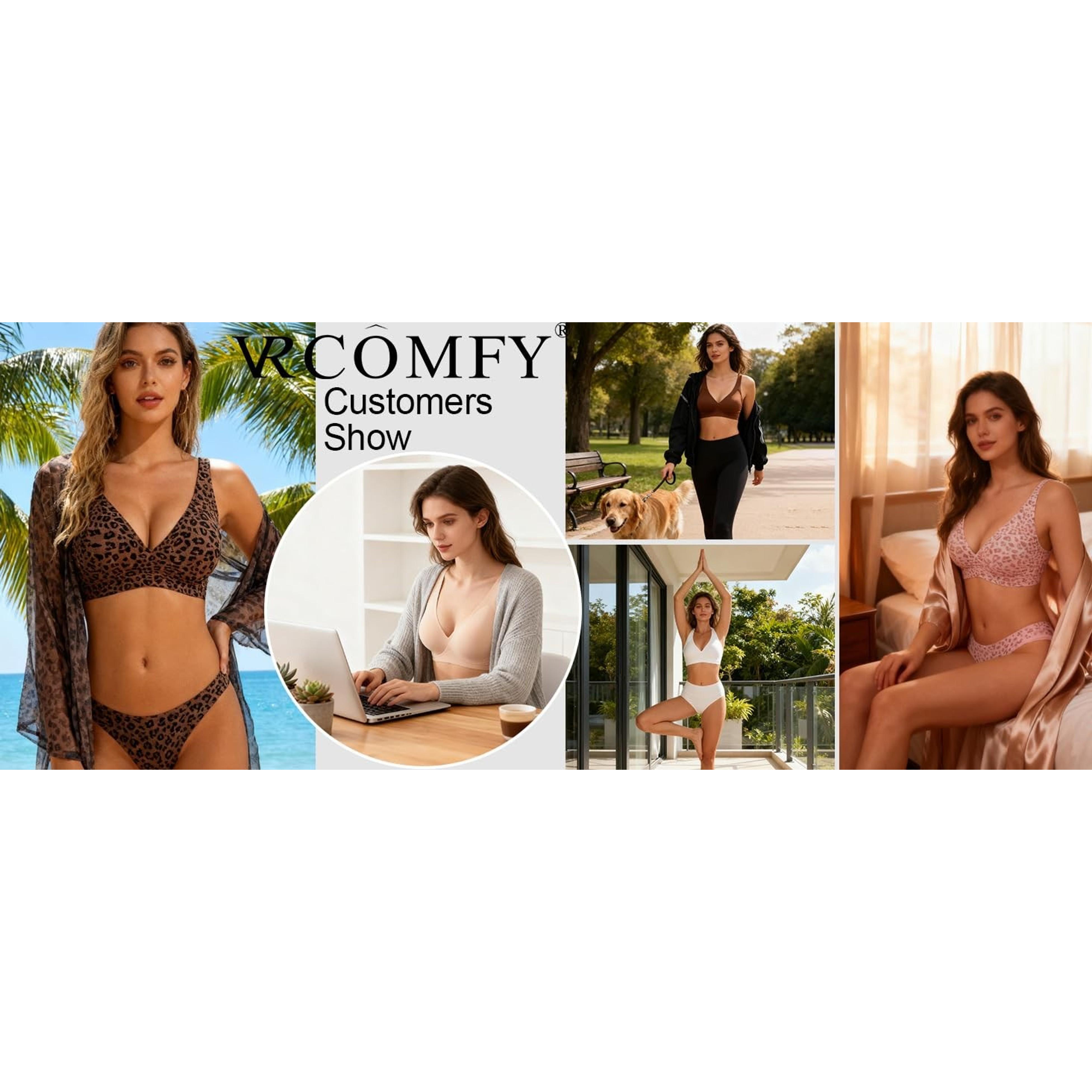 Womens Jelly Plunge Wireless Bralette T-Shirt Comfortable Bra