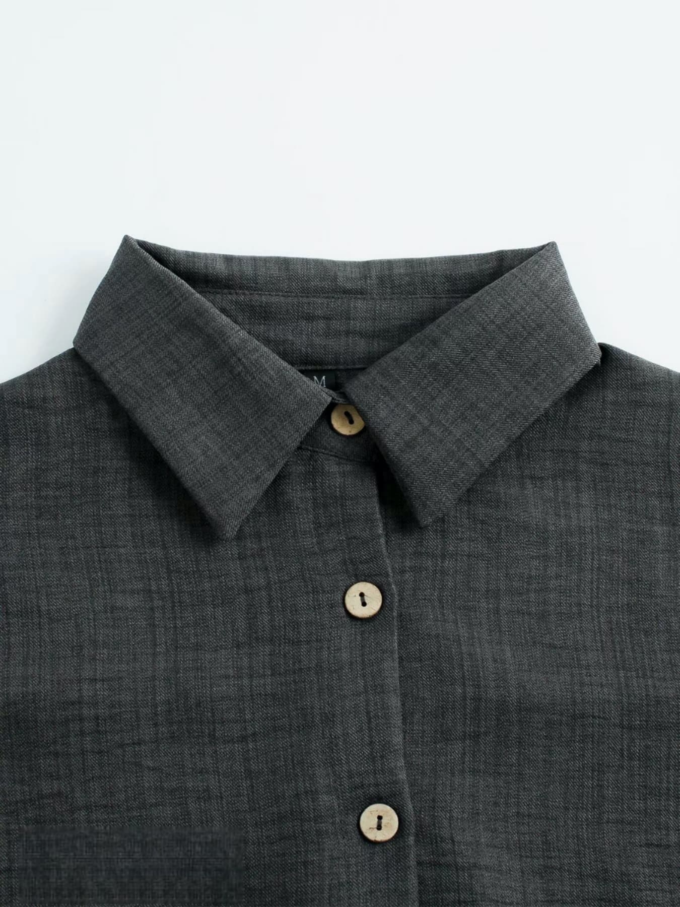 Lm131 Tie Front WideLeg Pants With Pockets & Women's Solid Button Front Shirt Two-piece Set,Casual Modest Outfit, Casual Fashion Set