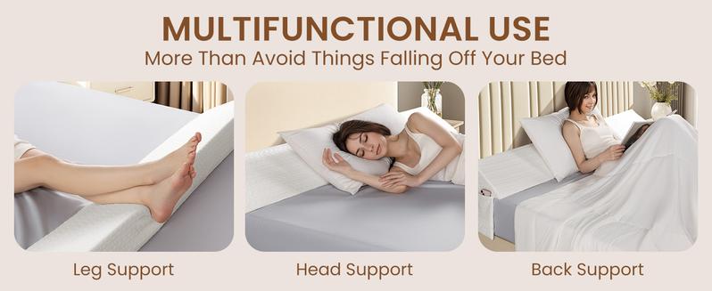 Sonoro Kate Wedge Triangle Pillow Ultimate Bed Gap Filler Headboard Support Multi-Use Backrest with Hidden Side Pocket (Anti-Slip, Ergonomic Design) supportive memory foam Sonoro Kate Wedge Triangle Pillow Ultimate Bed Gap Filler Headboard Support Multi-Use Backrest with Hidden Side Pocket (Anti-Slip, Ergonomic Design) supportive memory foam