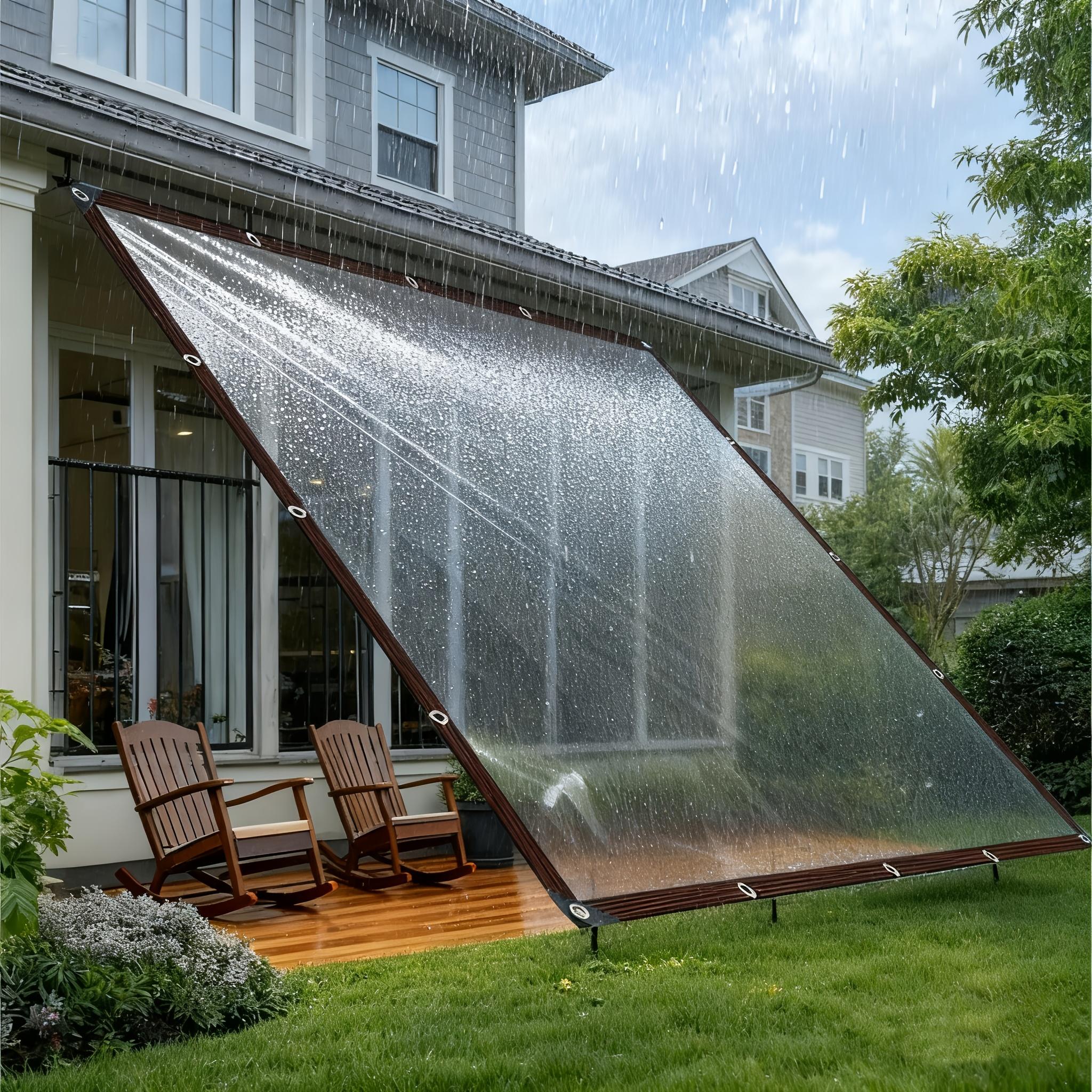 Cost-Effective Waterproof Tarp - Heavy Duty Rainproof & Sun Protection Cover | Budget-Friendly & Durable Tarpaulin for Outdoor Use, Porch, Waterproof Poly Tarps
