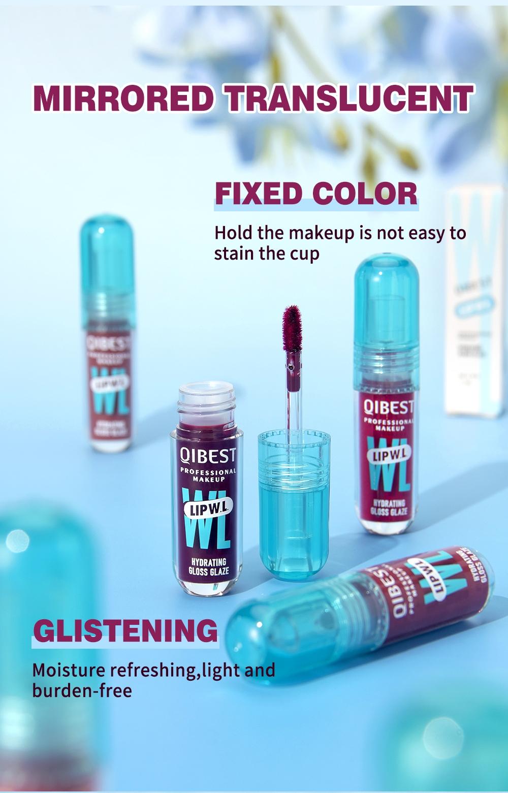 Hydrating Mirror Gloss Lipstick, Long-Lasting Moisture, Non-Greasy, Dewy Finish, Available in 8 Colors, Formaldehyde-Free, Single Item