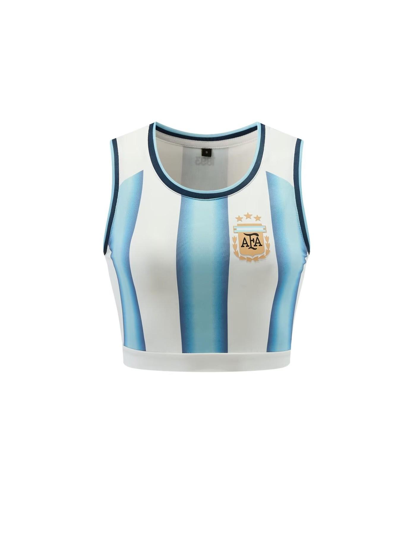New 26/27 Women's Rugby Sports Set, Argentina Football Fan Jersey, Female Tank Top, League Champion Match Shirt, T-Shirt, Short Sleeve, Sleeveless