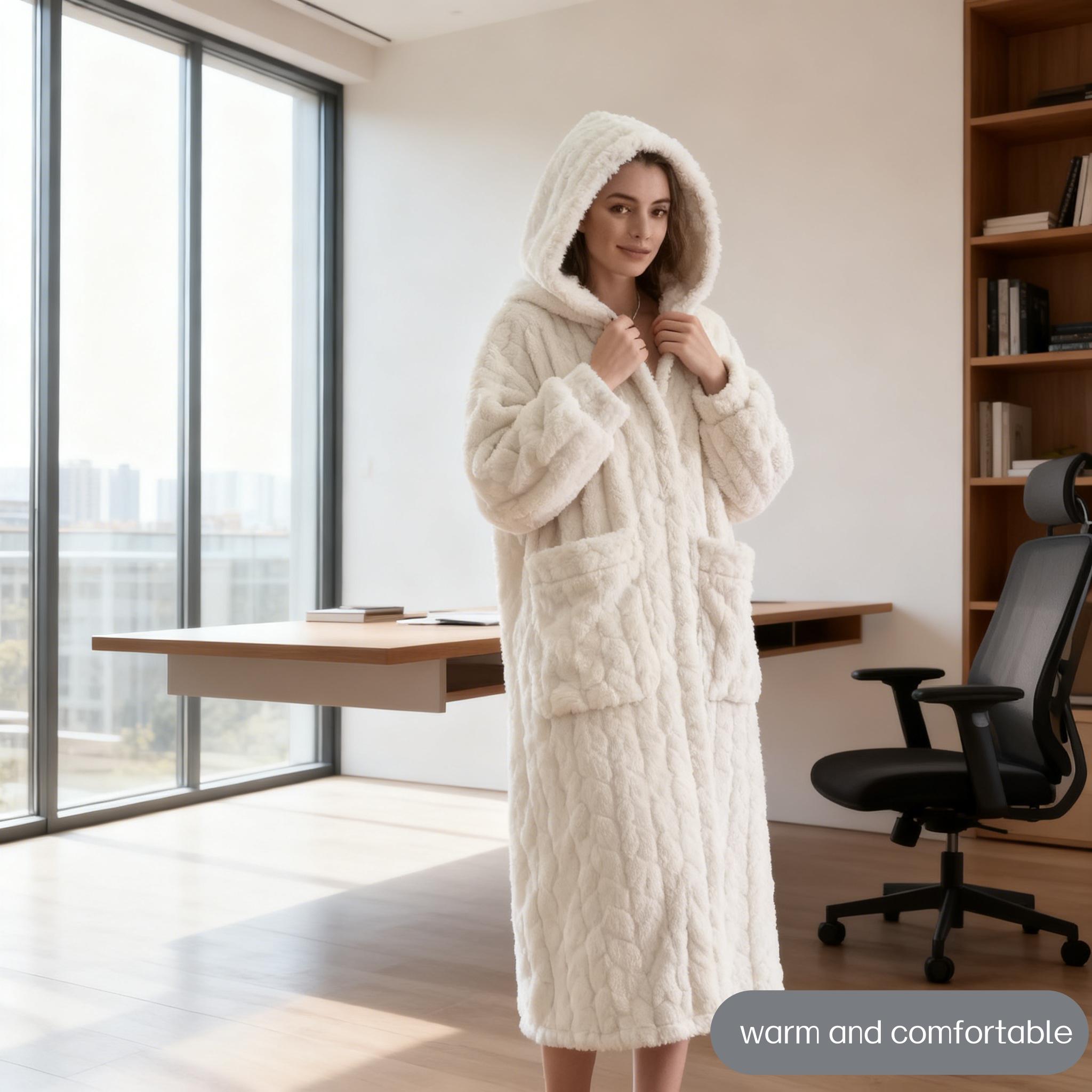 Long Wearable Blanket, Large Home Clothing, Sleepwear, Bathrobe, Thick Warm, Soft Comfy Blanket, Winter Home Essentials, Holiday Gift