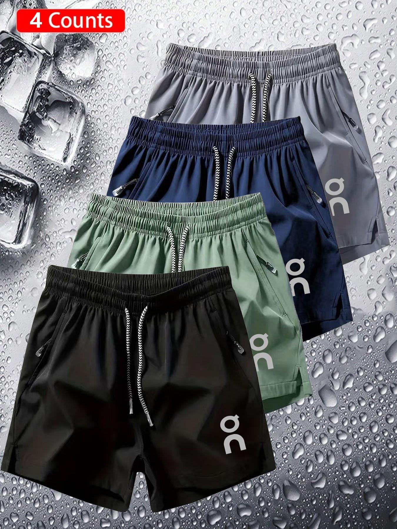 4-Pack Outdoor Casual Ice-Feel Athleisure Shorts, Daily Commute Wear, Trendy Sporty Style, Slim-Fitting Print Design, Unisex Comfortable Set, outdoor sports shorts, Fashionable Summer Shorts 4-Pack Outdoor Casual Ice-Feel Athleisure Shorts, Daily Commute Wear, Trendy Sporty Style, Slim-Fitting Print Design, Unisex Comfortable Set, outdoor sports shorts, Fashionable Summer Shorts