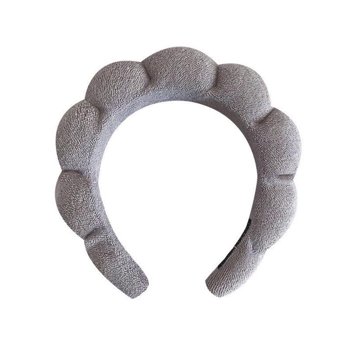 Puffy Cloud Makeup Headband, Soft High‑Crown Synthetic Sponge Fabric, Unisex Anti‑Slip Hair Band, One Size Comfort Accessory for Skincare And Face Washing Routines