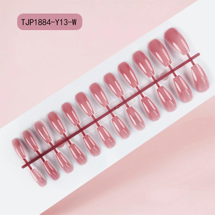 Solid color ballet nail tips wholesale, uncoated UV false nail patches, extra-long manicure press-on nails, Red Press on Nails Glossy Almond Shape Fake Nails Valentines Day Nails for Women