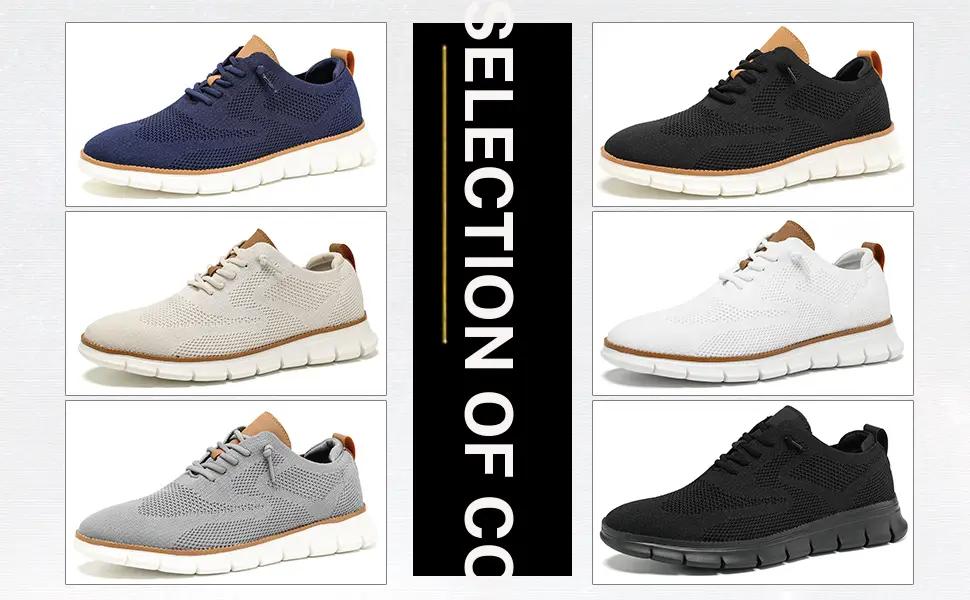 Men's Mesh Sneakers Oxfords Business Casual Walking Shoes Tennis Comfortable，Sporty Lightweight Breathable Running Shoes For Exercise & Daily Wear Closed Trainer Boy Training Runner Athletic Footwear block Shoes Outdoorfun