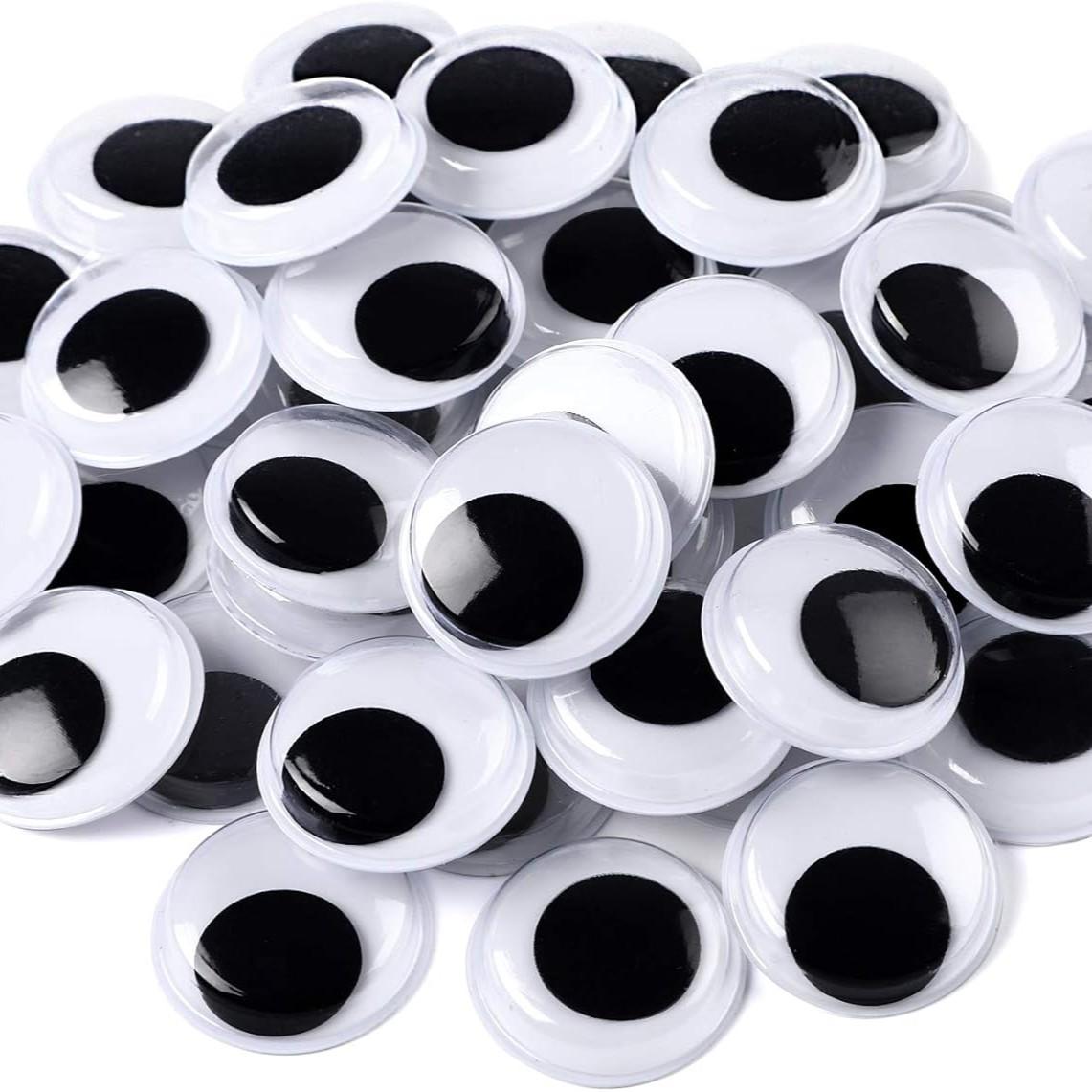 50 Pcs Self-Adhesive Googly Eyes, DIY Craft Decoration, 20mm Size, Perfect for Crafts and Creative Projects