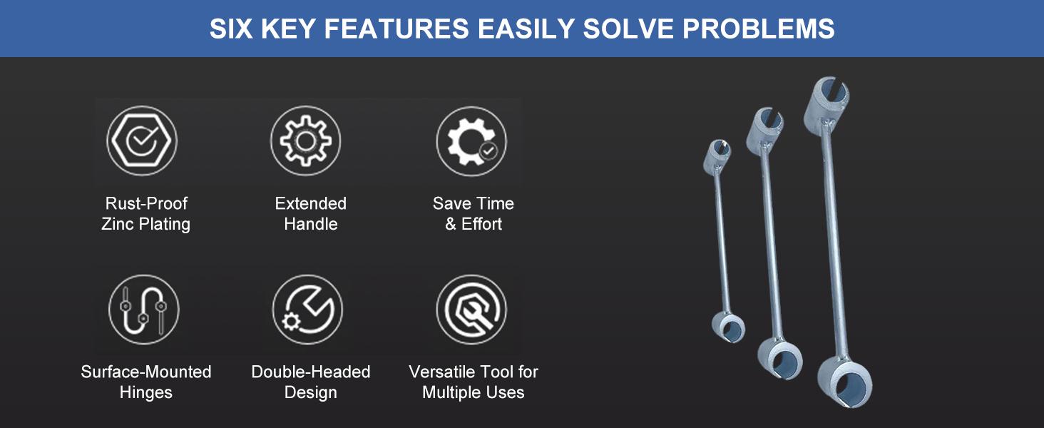 Hinge Hole Adjustment Wrench, Adjustable Hinge Hole Opener, 14-19/23-25mm Hinge Repair Tool, Firm Hold Manual Tool, Hardware, Universal Hand Tool for Home & Office Use, Tools and Gadgets,Heavy Duty, Door Adjustment Wrench Tool Fathersdaygift