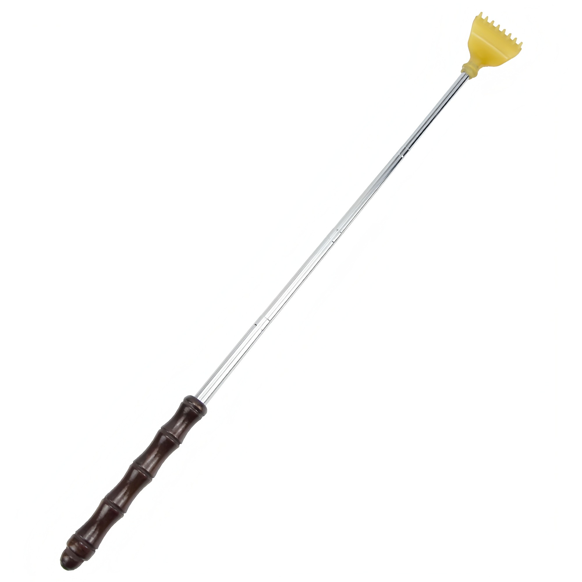 Stainless Steel Extendable Wooden Scratching Tool, Multi-Functional Imitation Cow Horn Back Scratcher, Relieve Itching Device