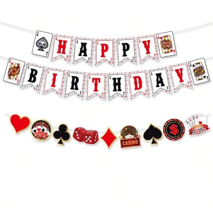 Casino Theme Hanging Swirl Decorations, Las Vegas Poker Party Ceiling Hangings, Casino Poker Game Night Birthday Party Decoration