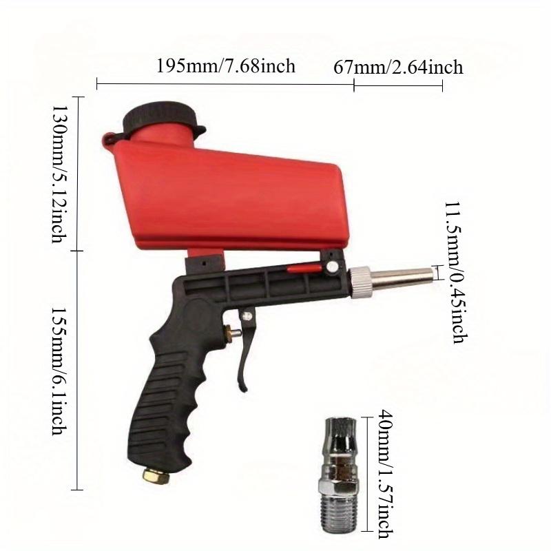 Handheld sandblasting gun Pneumatic small sandblasting machine Plastic glass metal oil and rust removal impurity equipment Sandblasting Tools - portable, pneumatic, gravity supply, adjustable - very suitable for rust removal!