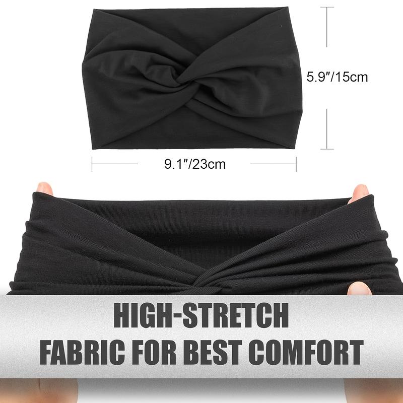 4 Pack Turban Headbands for Women Wide Vintage Head Wraps Knotted Cute Hair Band Accessories 4 Pack Turban Headbands for Women Wide Vintage Head Wraps Knotted Cute Hair Band Accessories