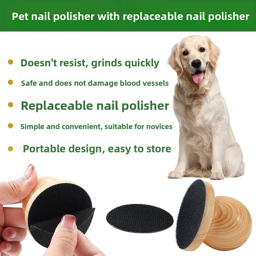 Wooden Pet Claw Care File Board - Pressure-Free Nail Polishing Tool for Dogs and Cats, Multiple Color Options