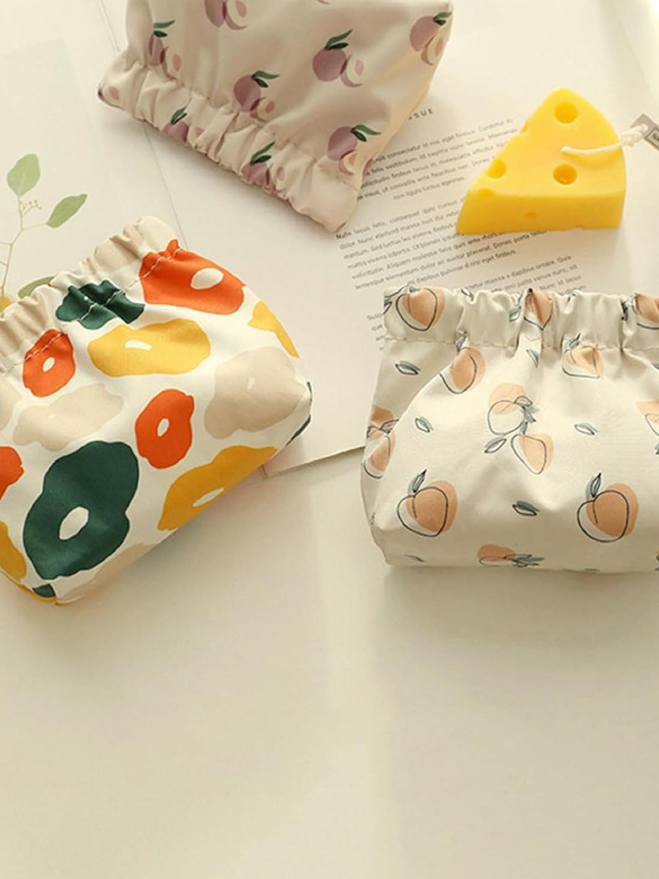 4pcs Small Coin Purse Bulk Coin Purse Set, Squeeze Mini Coin Bag Pouch Kit, Pouch Accessories Organizer for Headphones Jewelry Women