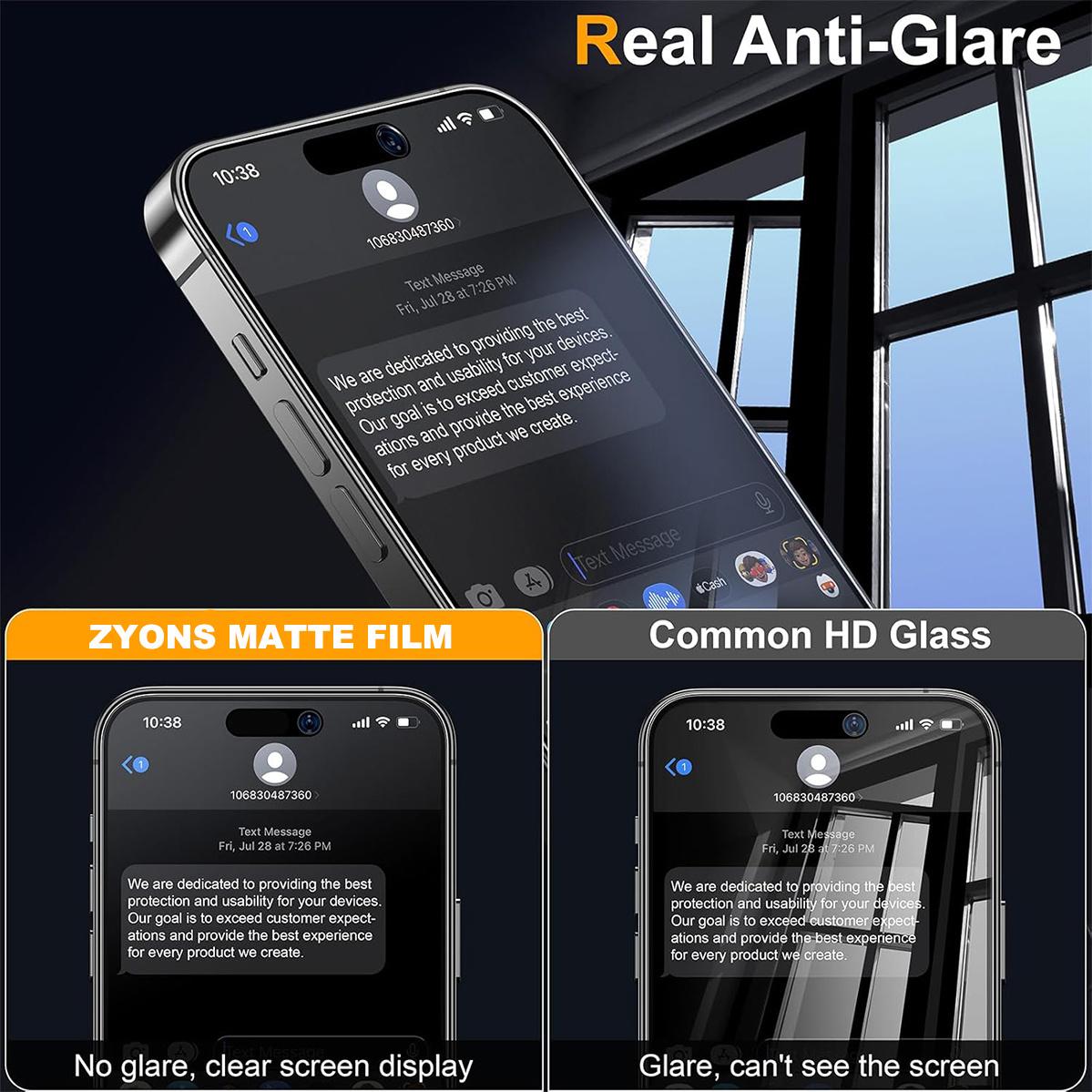 5 Matte Privacy Ceramic Screen Protectors, Compatible with iPhone 17 Series, Anti-Fingerprint, Scratch-Resistant, Durable Phone Protection