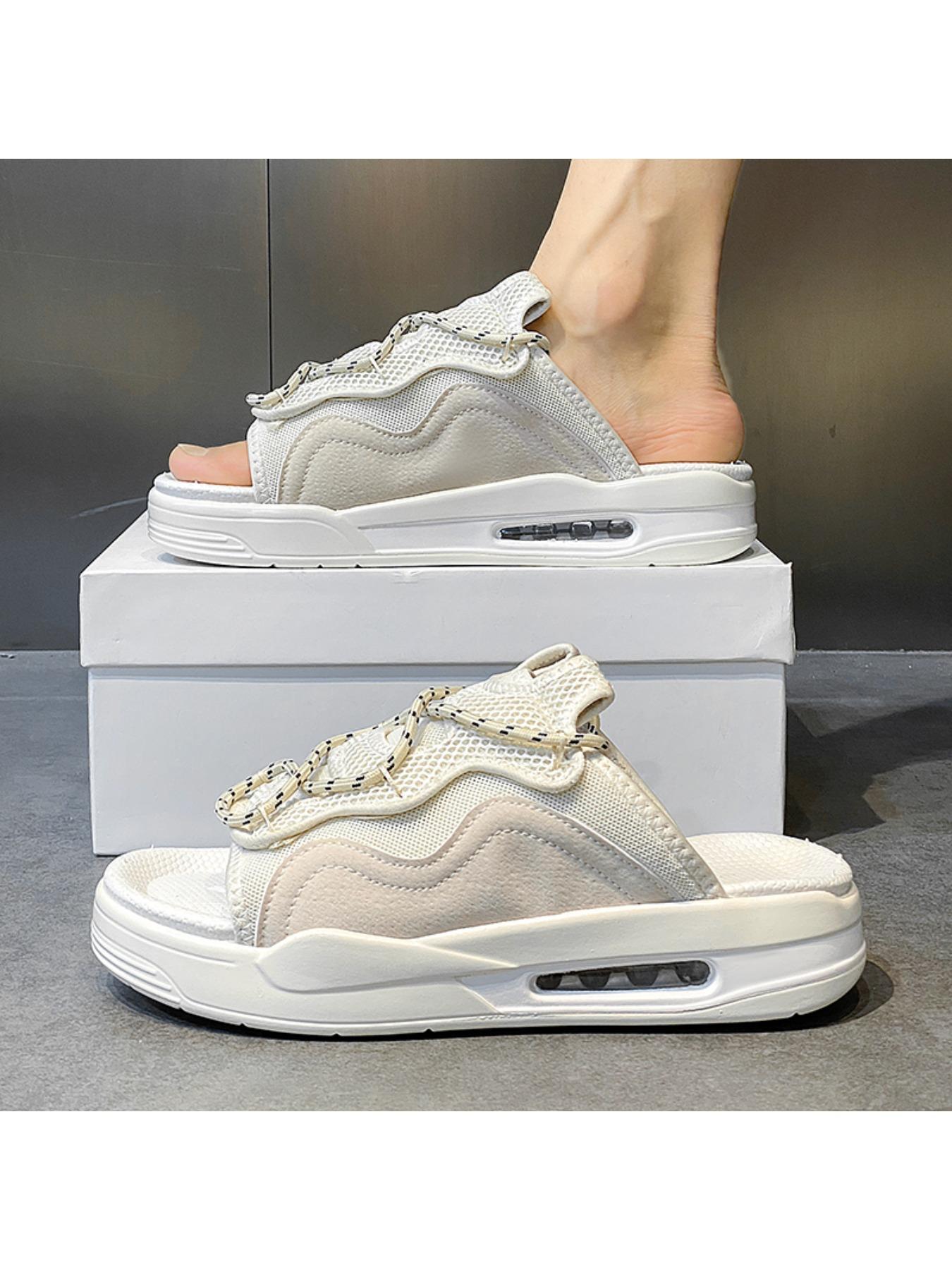 Summer thickened sandwich bottom slippers, fabric breathable sandals, fashion slippers men 's slippers