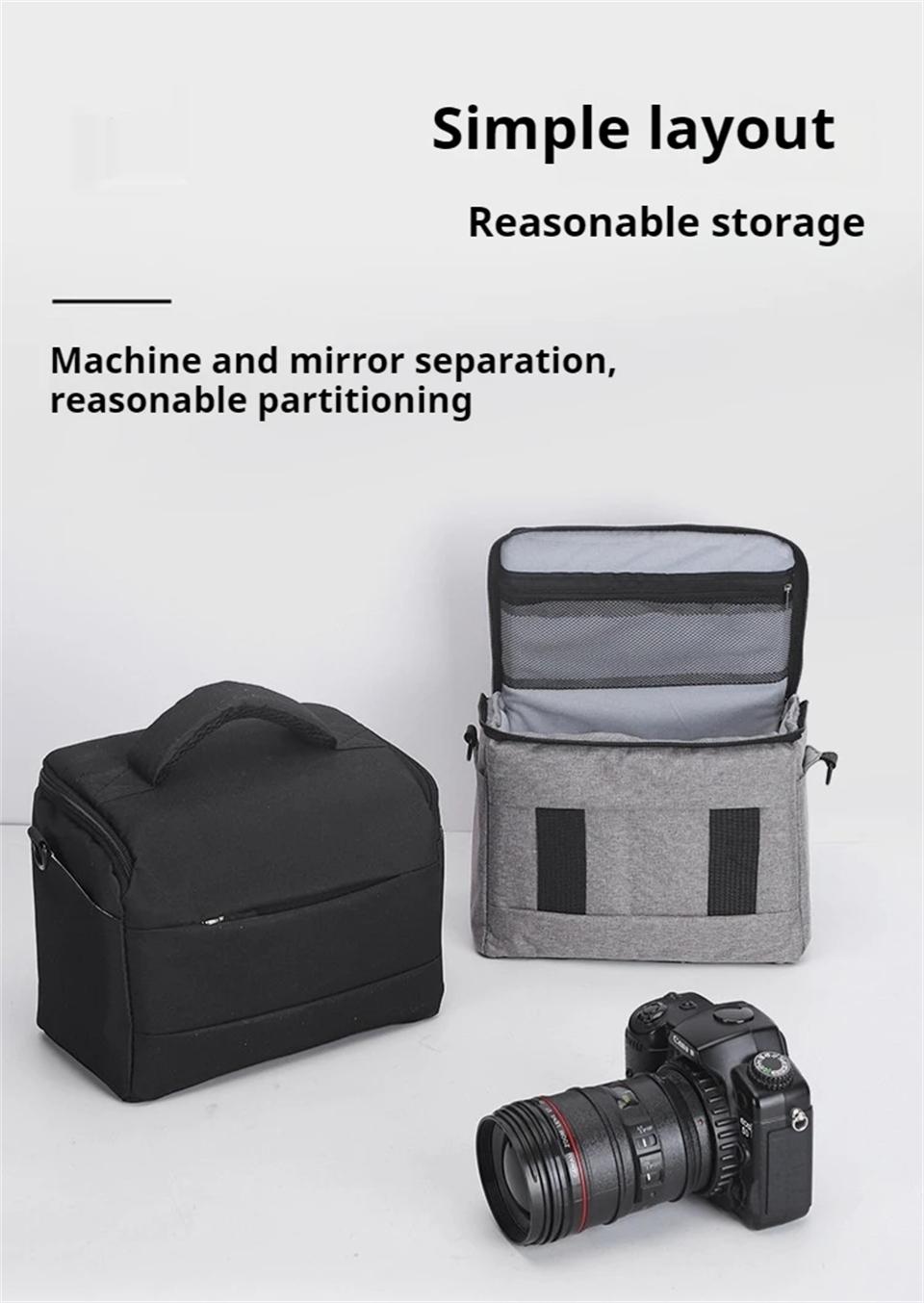 DSLR Bag Handbags Nylon Shoulder Bag Camera Case Portable Photographer for Sony Nikon Canon Panasonic Equipment Crossbody bag
