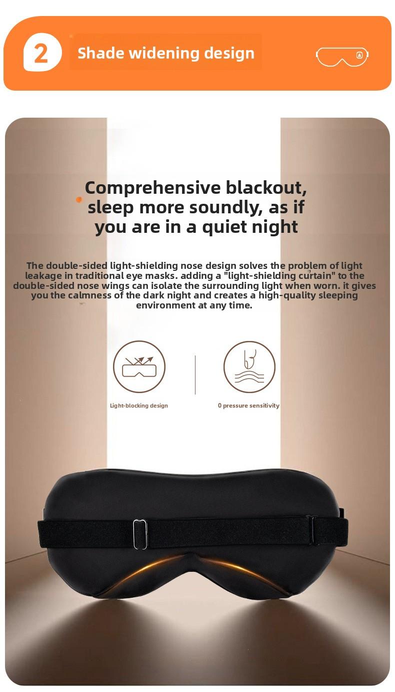 Hot and cold compress eye mask, rechargeable, wireless heating, temperature-controlled, breathable, light-blocking sleep eye mask