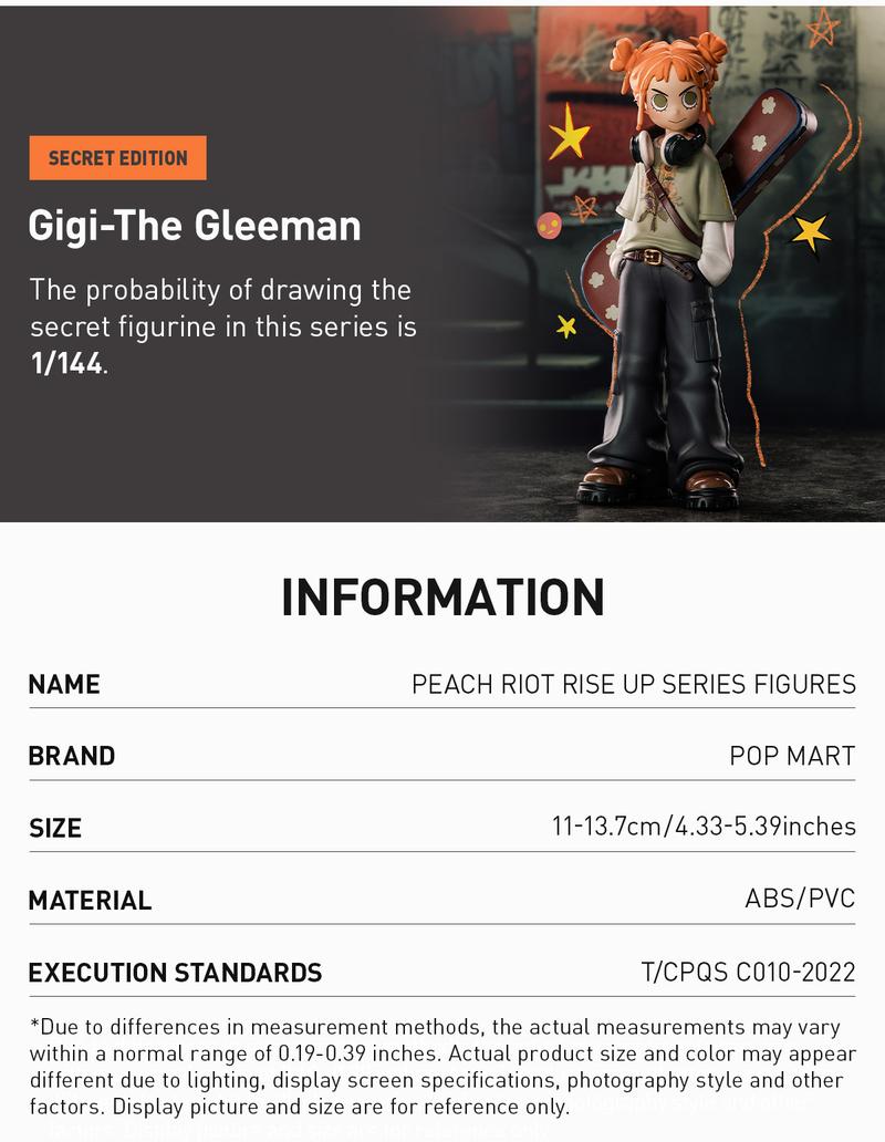 POP MART Peach Riot Rise Up Series Figures, Blind Box, Mystery Box