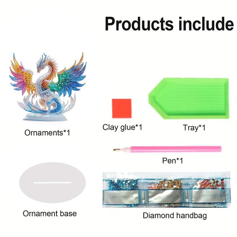 5D DIY Handmade Special Shape Cartoon Diamond Painting Tabletop Ornament Kit for Home Living Room Table Decor