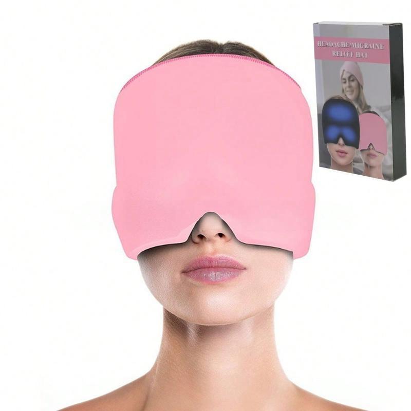 Cooling Gel Headband for Comfort, Perfect for Relaxation at Home or Office, Uncharged Manual Operation, Great Mother's Day Gift, Headband Sleep Mask