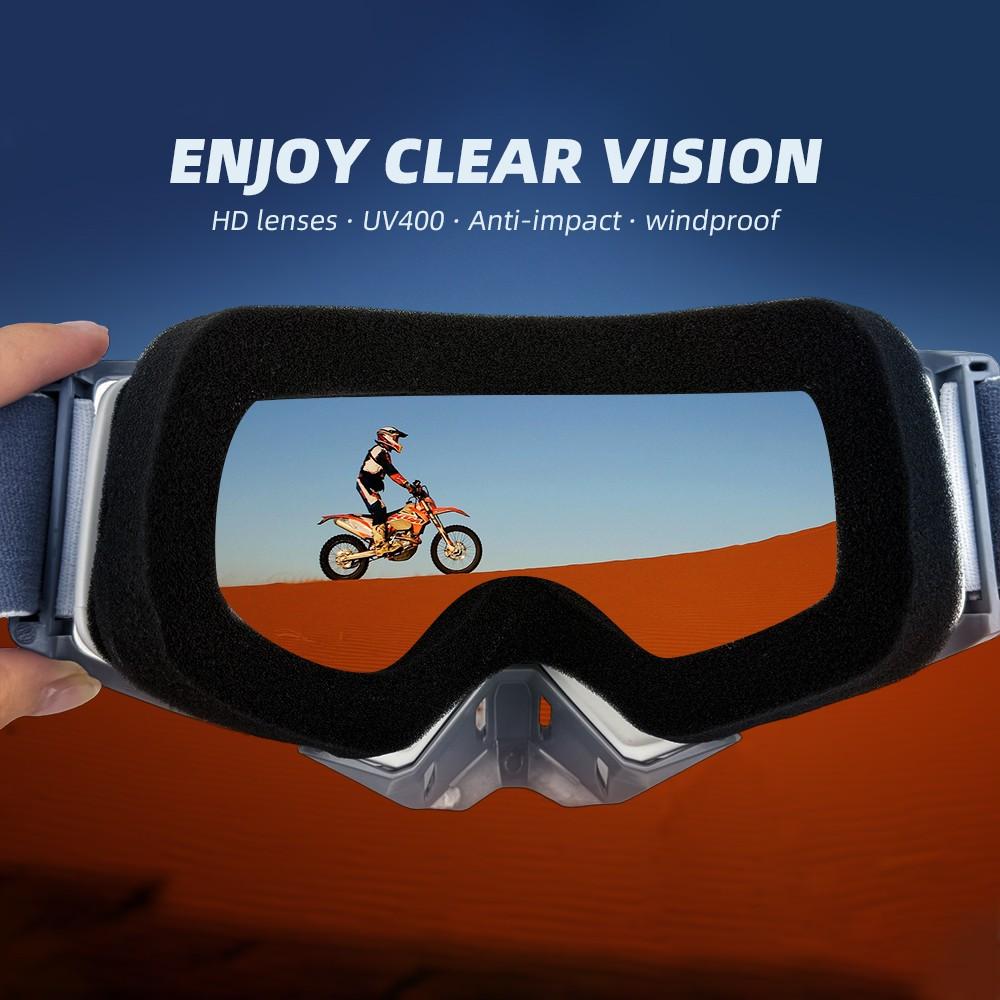 NAFEIB Universal OTG Goggles, Wear over Glasses, Durable, Dust-Proof, Breathable, Adjustable, Ideal for Motorcycle, Skiing, Atvs, Biking