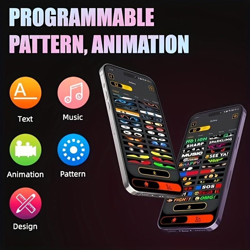 Eyes LED for Car, Devil eyes For vehicle - Smart Windshield & Headlight Kit: Bluetooth App Control, Pre-made Animations & Customizable Text Display Dashboard