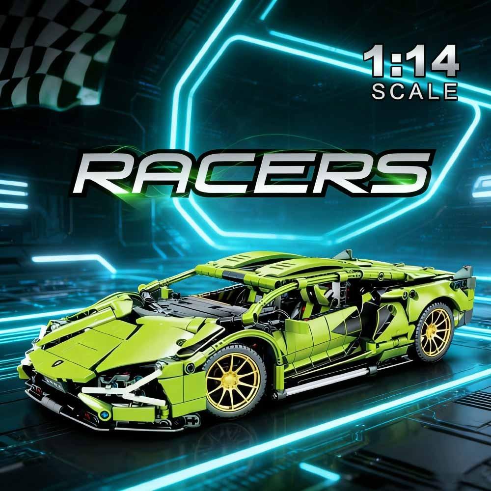 Lamborghini Fkp 37 Model Kit, 1:14 Scale, over 800 Pieces, Family Decor, Holiday Gift, Kids & Adults Collection Toy Set