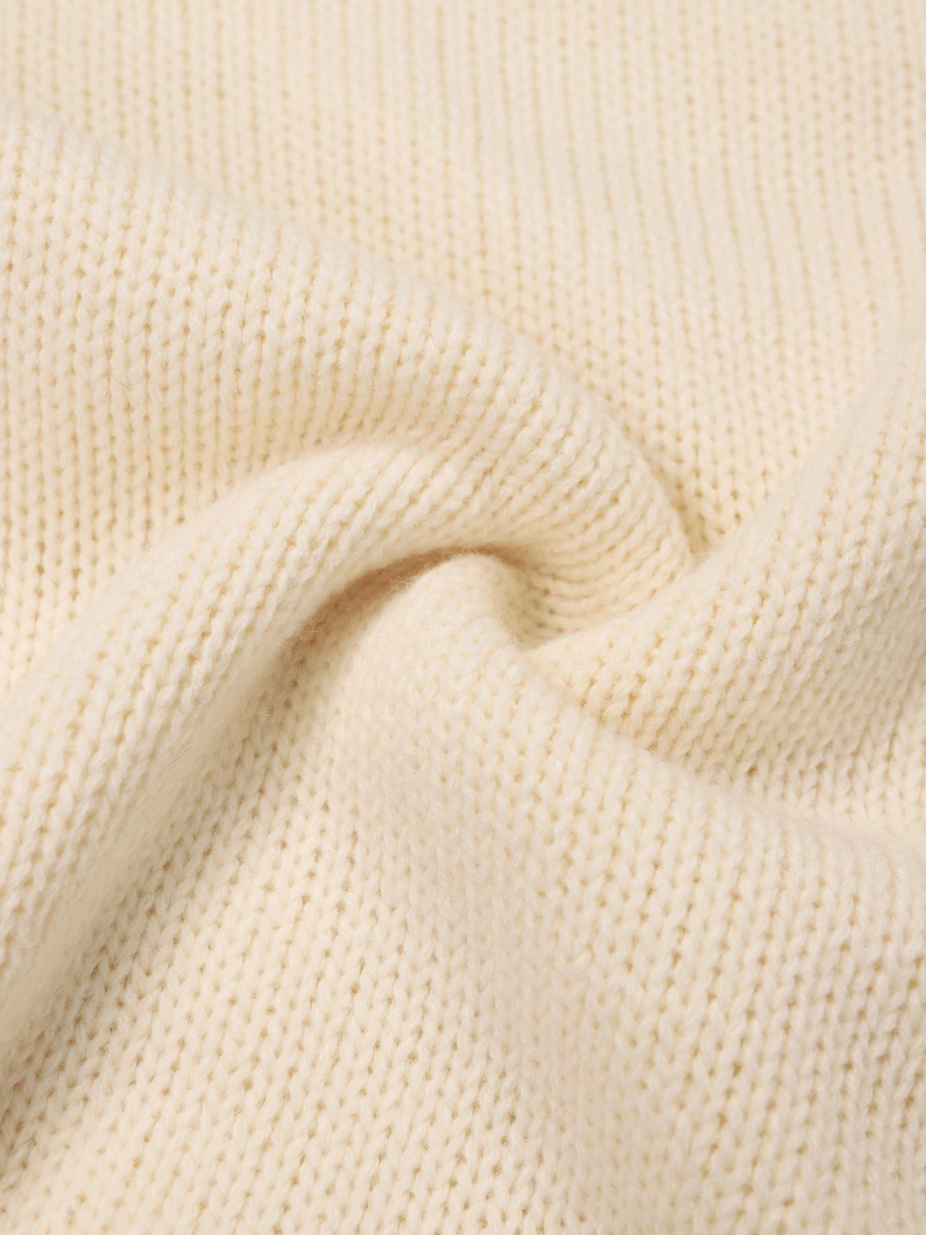 Women's Solid Color Off-Shoulder Long Sleeve Sweater, Casual Knit Pullover for Fall & Winter, Classic Style for Daily Wear