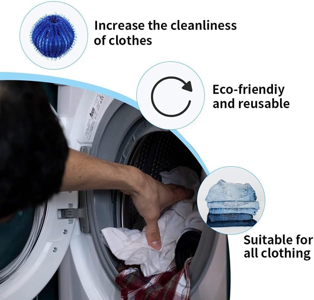 Reusable Natural Wool Dryer Balls Eco Friendly Laundry Balls Remove Pet Hair Fur Debris Alternative to Lint Rollers Sticky Sheets