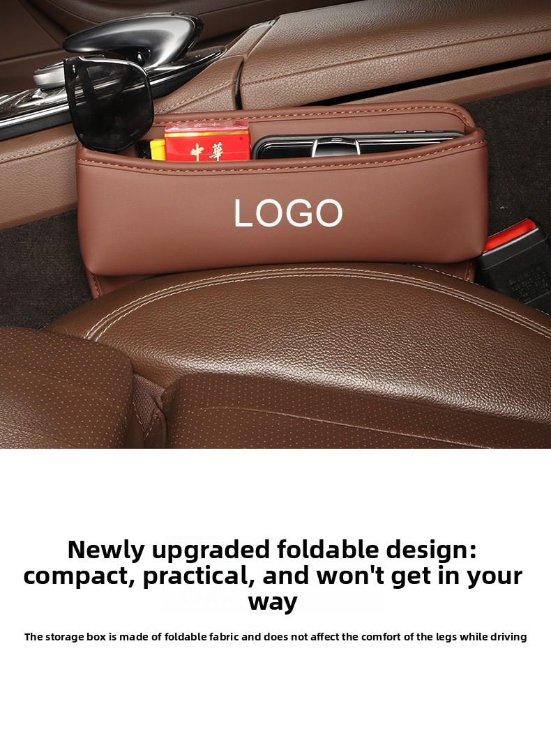 Car Seat Side Storage Box Car Interior Organizer Tray with Non Slip Mat for Phone Wallet Small Items Car Accessories for Auto Vehicles