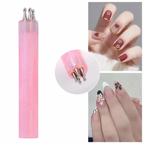 Dotting Nail Art Tool, DIY Floral Painting Pen, Perfect Gift for Nail Art Beginners, Easy-To-Use Design, Manicure, Single, Nail Tech Supplies