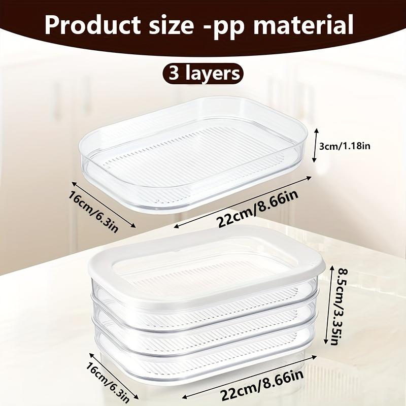 1PC Refrigerator Food Containers Stackable Plastic for Bacon Lunch Meat Cheese Salami Meal Prep with Easy Access Vertical Storage Kitchen Organization Boxes