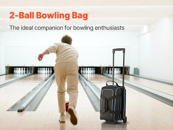 fathersdaygift VEVOR Bowling Ball Bag, 2 Ball Double Roller Bowling Bag with Wheels, Featuring a Separate Compartment for Shoes (Up To US Size 16) Oversized Accessory Pocket, Retractable Handle Extends to 41.32 in fathersdaygift VEVOR Bowling Ball Bag, 2 Ball Double Roller Bowling Bag with Wheels, Featuring a Separate Compartment for Shoes (Up To US Size 16) Oversized Accessory Pocket, Retractable Handle Extends to 41.32 in