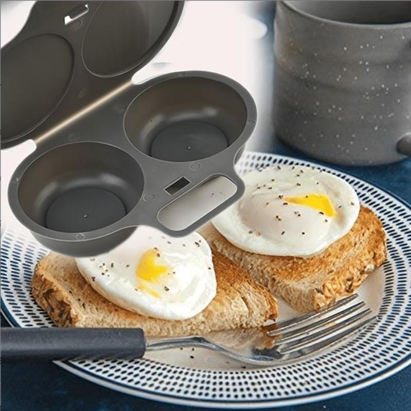 Microwave Fried Egg Maker Set, Egg Cooker, Non-Stick Material, Easy Clean, Perfect Shape, Quick Prep, Healthy Cooking Tool for Kitchen and Restaurant