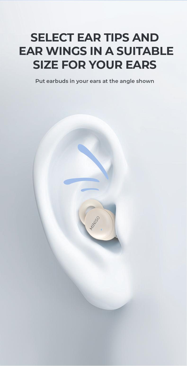 MINISO Mini Invisible Headphones Bluetooth 5.4 True Wireless In-Ear Earphones sport Audio Earbud audifonos bluetooth wireless headphones noise cancelling headphones gamingheadset