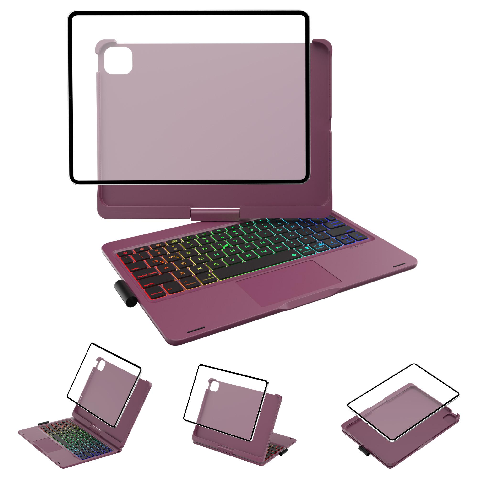 [only keyboard case,Tablet Not Included]for iPad 10th 11th (A16) Generation Case with Keyboard, For iPad Air 11 inch case (M4/M3/M2), for iPad Pro 11 (4th/3rd/2nd/1st) & iPad Air 5/4, Trackpad, 360° Swivel, Backlit